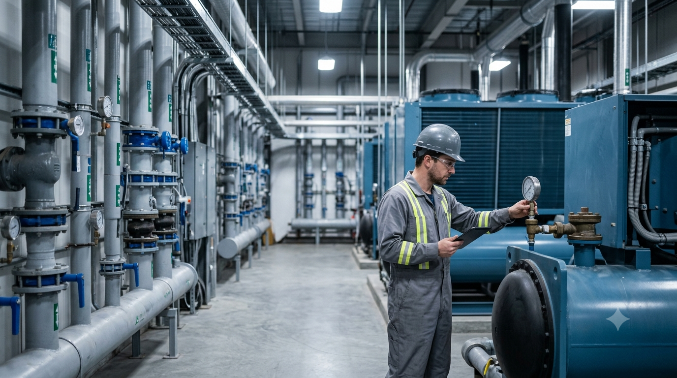 Data center cooling and mechanical infrastructure in Canada, reflecting reliability-focused engineering roles in the industry.